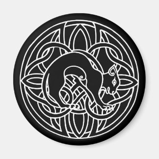Keltisches Tribal Magische Katze マグネット
