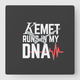 Kemet Runs in My DNA |  スクエア壁時計