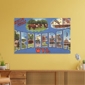 Kemmerer, Wyoming – 大きな文字のシーン キャンバスプリント (インサイチュ (リビング))