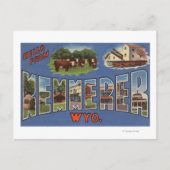 Kemmerer, Wyoming – 大きな文字のシーン ポストカード (正面)