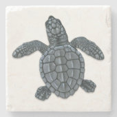 KempのRidleyのウミガメのHatchlingの石のコースター ストーンコースター (正面)