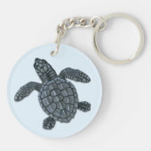KempのRidleyのウミガメのHatchling Keychain キーホルダー (裏面)