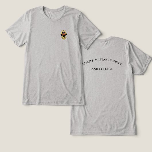 KemperスモールクレストBella+Canvas Tシャツ (デザイン正面&裏面)