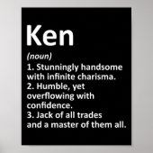 Ken定義名パーソナライズされたおもしろい誕生日ギフト ポスター (正面)