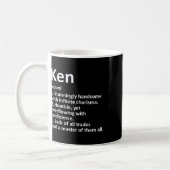 Ken Definition Personalized Name Fun Birthday Gift コーヒーマグカップ (左)