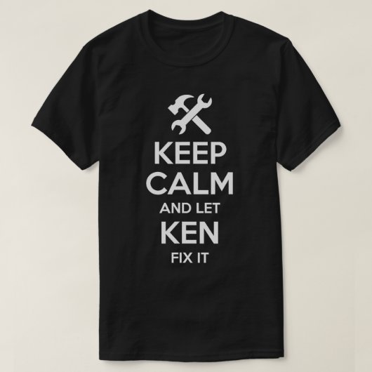 KEN Fix引用文おもしろいパーソナライズされた誕生日名Gif Tシャツ (デザイン正面)