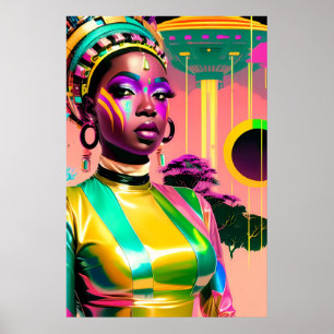 Ken Gage Afrofuturism One Science ポップ・アートの Fiction ポスター