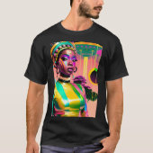 Ken Gage Afrofuturism One Science ポップ・アートの Fiction Tシャツ (正面)