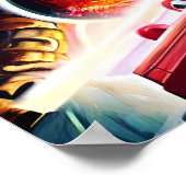 Ken Gage Fire the Laser Canonsレトロアート ポスター (角)