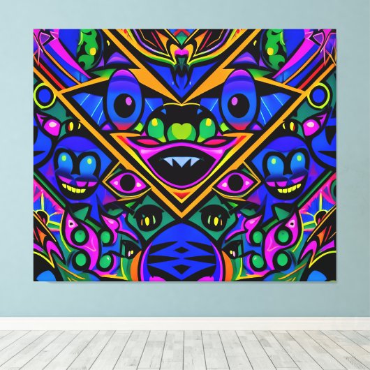 Ken Gage Graffiti Art Pop Drop キャンバスプリント (インサイチュ (ウッドフロア))