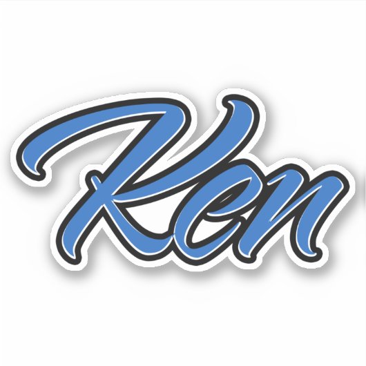 Ken Name blue Aufkleber Sticker Stickerset シール (正面)