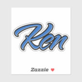 Ken Name blue Aufkleber Sticker Stickerset シール (シート)