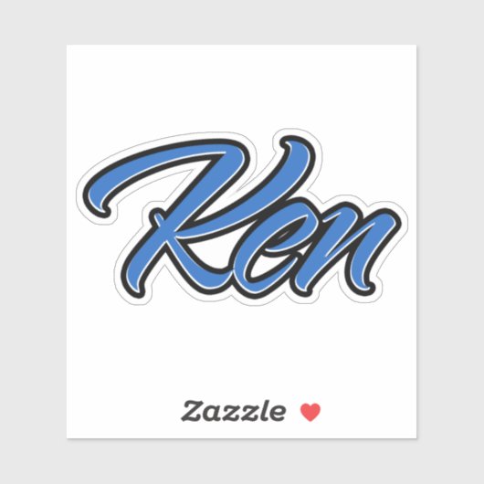 Ken Name blue Aufkleber Sticker Stickerset シール (シート)