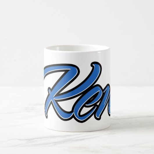 Ken Vorname Name blue Tasse Kaffeetasse コーヒーマグカップ (中央)