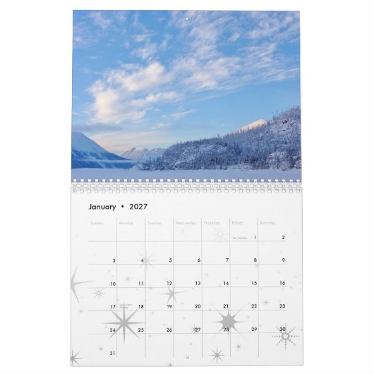 Kenai景色の半島、アラスカのカレンダー カレンダー (1月 2027)