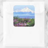 Kenai、アラスカ風光明媚な写真 スクエアシール (バッグ)