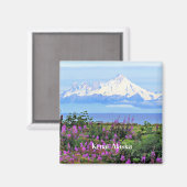 Kenai、アラスカ風光明媚な写真 マグネット (正面/裏面)