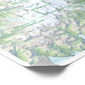 Kenai Fjordsの地図ポスター ポスター (角)