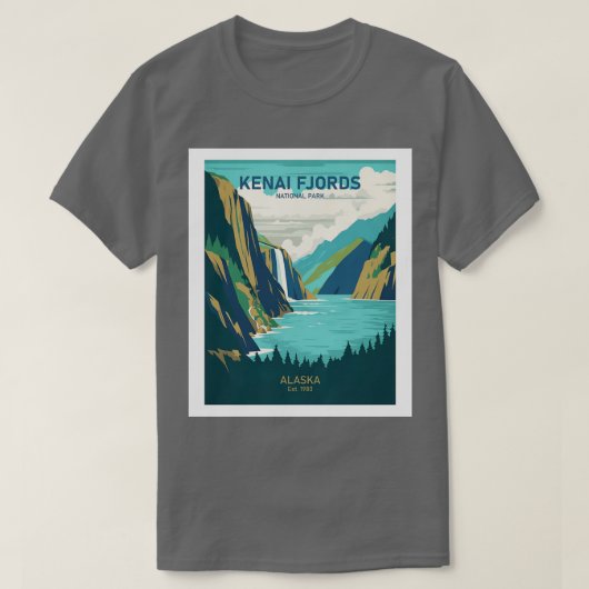 KENAI FJORDS国立公園Tシャツ1 Tシャツ (デザイン正面)