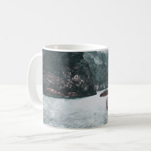 KENAI FJORDS水彩色 – アラスカ統一された州 コーヒーマグカップ (正面左)