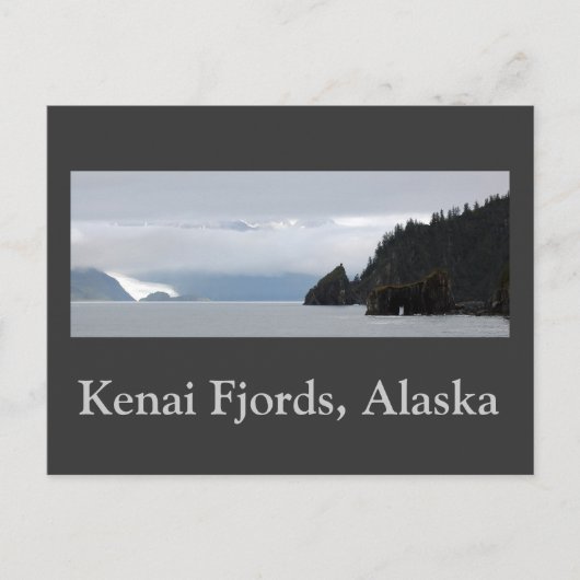 Kenai fjords 30インチパノラマ、Kenai Fjords、アラスカ ポストカード (正面)