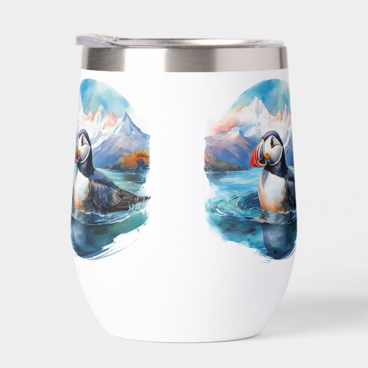 Kenai Fjords Alaska Puffin (右面)