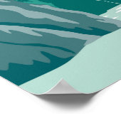 Kenai Fjords National Park Alaska Vintage  ポスター (角)