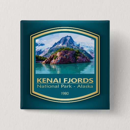 Kenai Fjords NP (PF1) 缶バッジ (正面)