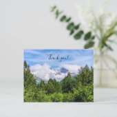 Kenai Fjords Snowy Mountainsありがとう ポストカード (スタンド正面)