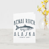 Kenai River Alaska Fishy Fisherman Funny Fishing L カード (黄色い花)