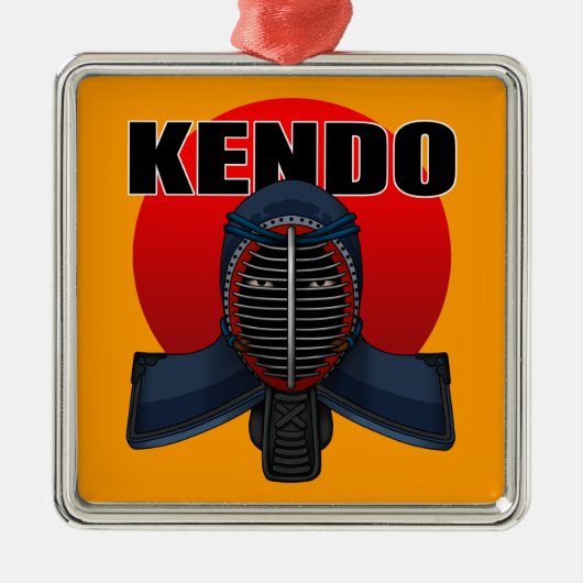 Kendo men1 メタルオーナメント (正面)