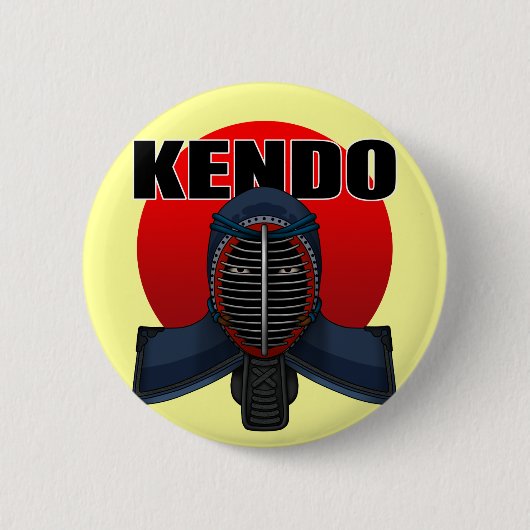 Kendo men1 缶バッジ (正面)