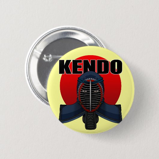 Kendo men1 缶バッジ (正面&裏面)