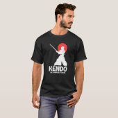 Kendo The Japanese Fencing Swordfighter Martial Sh Tシャツ (正面フル)