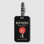 Kendo Vintage Red Black ラゲッジタグ (正面縦)