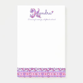 Kendra Kパーソナライズされたの名前はメモを投稿することを意味する ポストイット