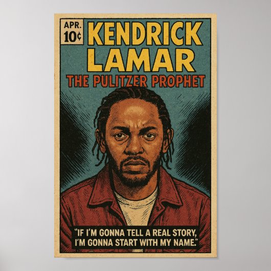 Kendrick Lamar "The Pulitzer Prophet"ヴィンテージコミ ポスター (正面)