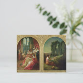 Kenilworth Castle -過去と現在， 1854 ポストカード (スタンド正面)