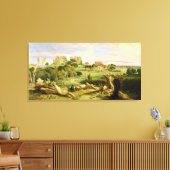Kenilworth Castle, Warwickshire, 1840 (油入りペイン) キャンバスプリント (インサイチュ (リビング))