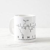 Kenishaペプチド名mug コーヒーマグカップ (正面左)