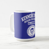 Kenmore West High School NY 同窓会マグ コーヒーマグカップ (正面左)