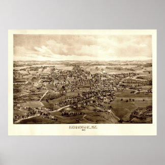 Kennebunk, Maine Bird's Eye View, 1895 ポスター
