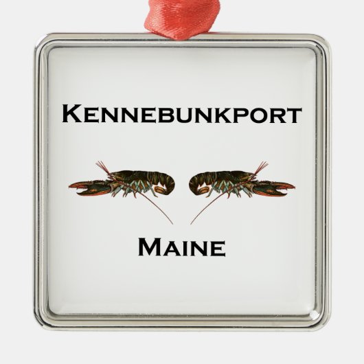 Kennebunkportメインのロブスター メタルオーナメント (正面)