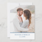 Kennebunkport MaineマップエレガントQRコード結婚s セーブザデート (裏面)