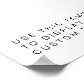 KENNEDYミニマモダンリストカスタムの編集可能サイン ポスター (角)