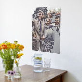 Kennedy Brothers、John、Robert & Ted 箔ポスター (レイダウン (キッチン))