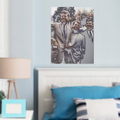 Kennedy Brothers、John、Robert & Ted 箔ポスター (インサイチュ (寝室))