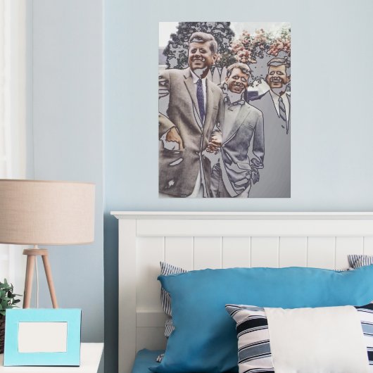 Kennedy Brothers、John、Robert & Ted 箔ポスター (インサイチュ (寝室))