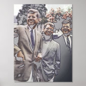 Kennedy Brothers、John、Robert & Ted 箔ポスター (正面)