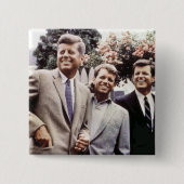 Kennedy Brothers、John、Robert & Ted 缶バッジ (正面)